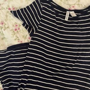 Stripped tee shirt dress
